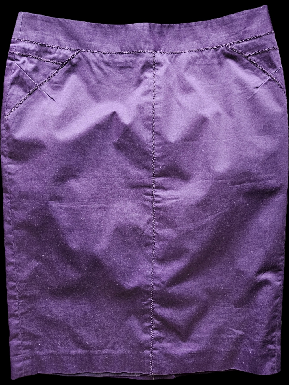 Jones New York Purple Pencil Skirt with Subtle Stitching